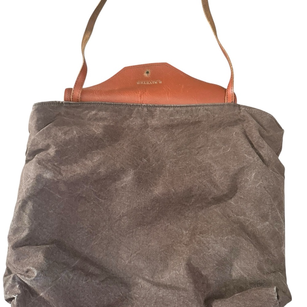 R. Riveter Shoulder Bag Distressed Handmade Purse Brown - Picture 2 of 7